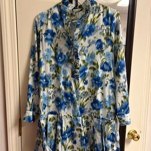 Tuckernuck Blue and Green Patterned Dress